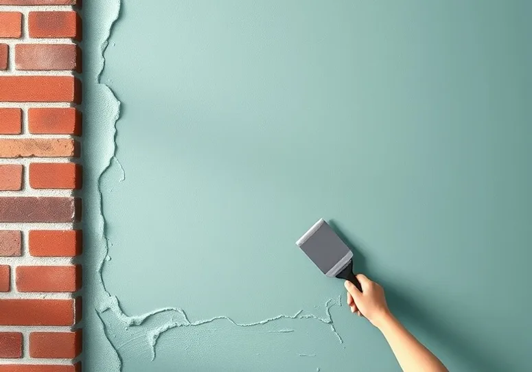 Application d'un enduit décoratif à la lisseuse sur un mur