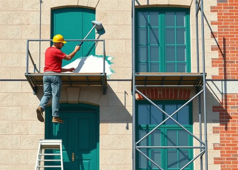 Ravalement de façade en pierre, nettoyage et application d'enduit